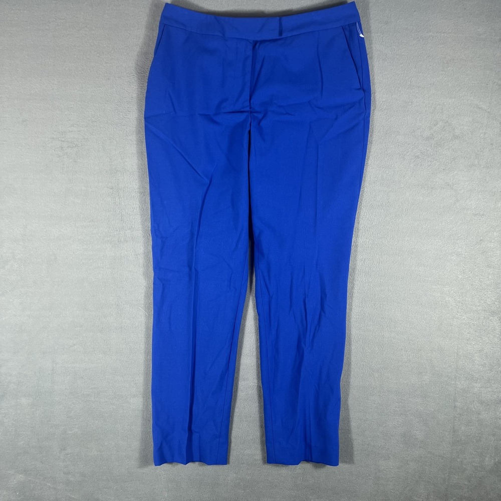 CHAUS Women's Size 6 Royal Blue Dress Pants Straight Leg Business Career Office
